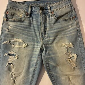 American Eagle Blue Distressed Jeans